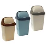 Ведро для мусора Idea Ролл Топ, плавающая крышка, цвет в ассортименте, пластик, 9 л